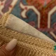 فرش ابریشم ماشینی T1095 کرم