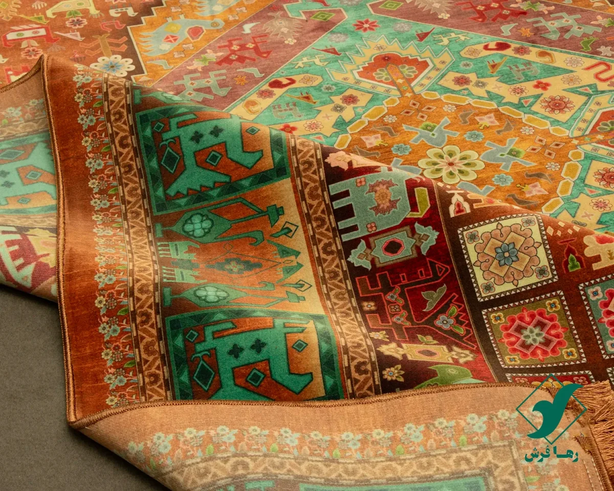 t-1110-1.webp فرش ابریشم ماشینی T1110 نارنجی
