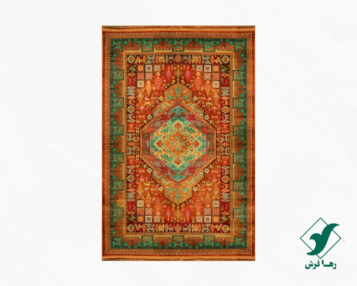 t-1110-2.webp فرش ابریشم ماشینی T1110 نارنجی
