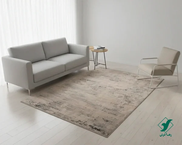 فرش وینتیج 442 طوسی کرم