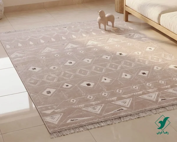 فرش مینیمال 7703 نسکافه ای
